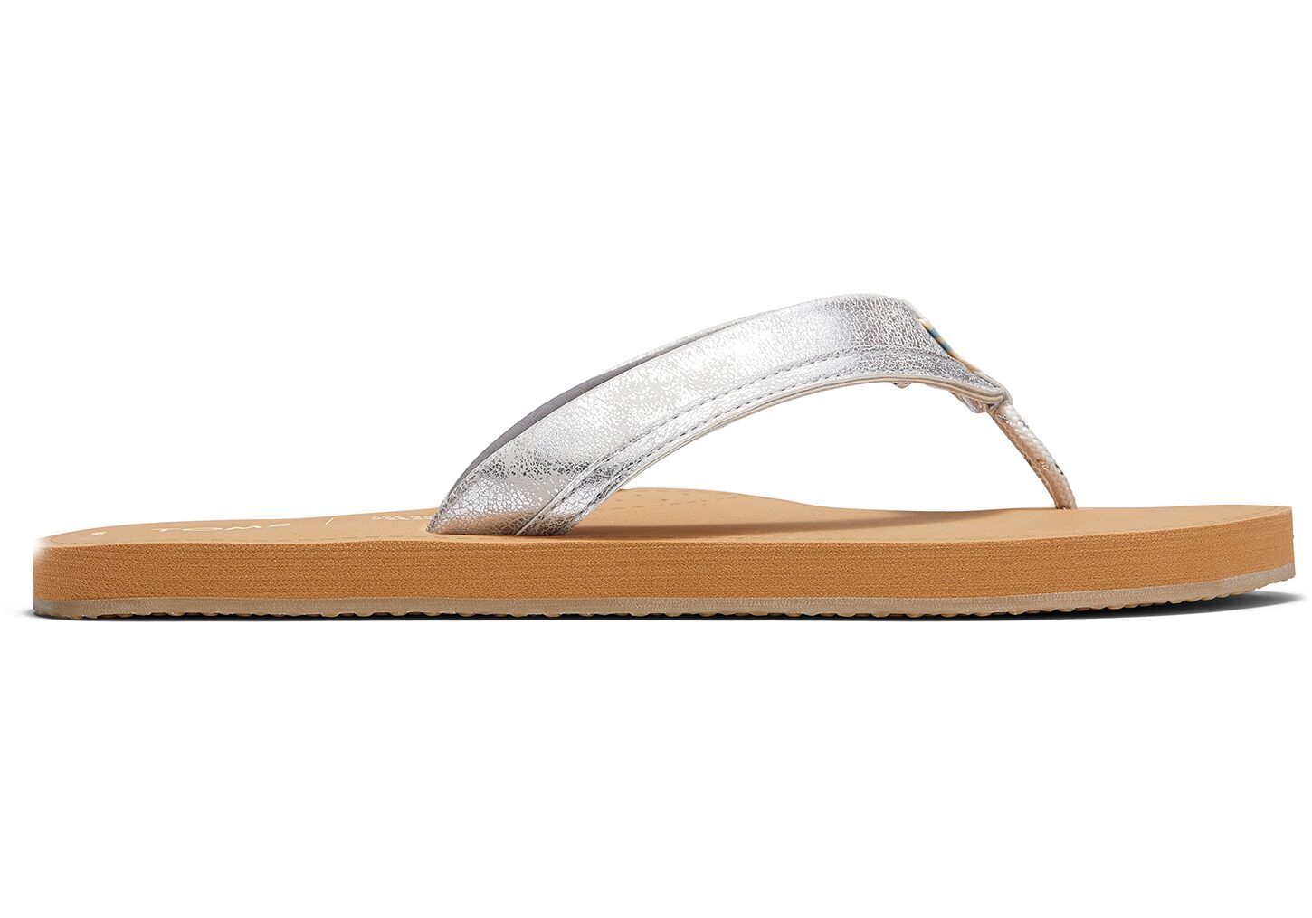 Toms Gabi Shimmer Synthetic - Womens Flip Flops - Silver - NZ - 208541QJA